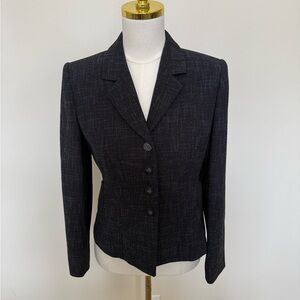 Tahari Charcoal Textured Blazer